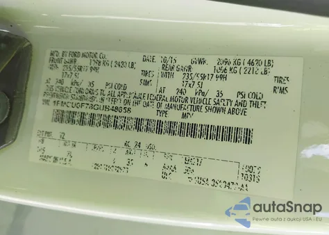 2016 Ford Escape S from USA, damaged, VIN 1FMCU0F78GUB48658